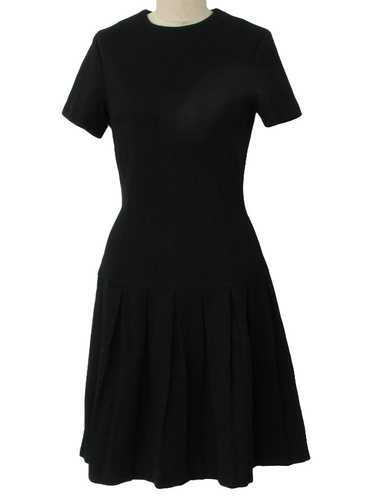1970's Shellys Tall Girl Knit Little Black Dress
