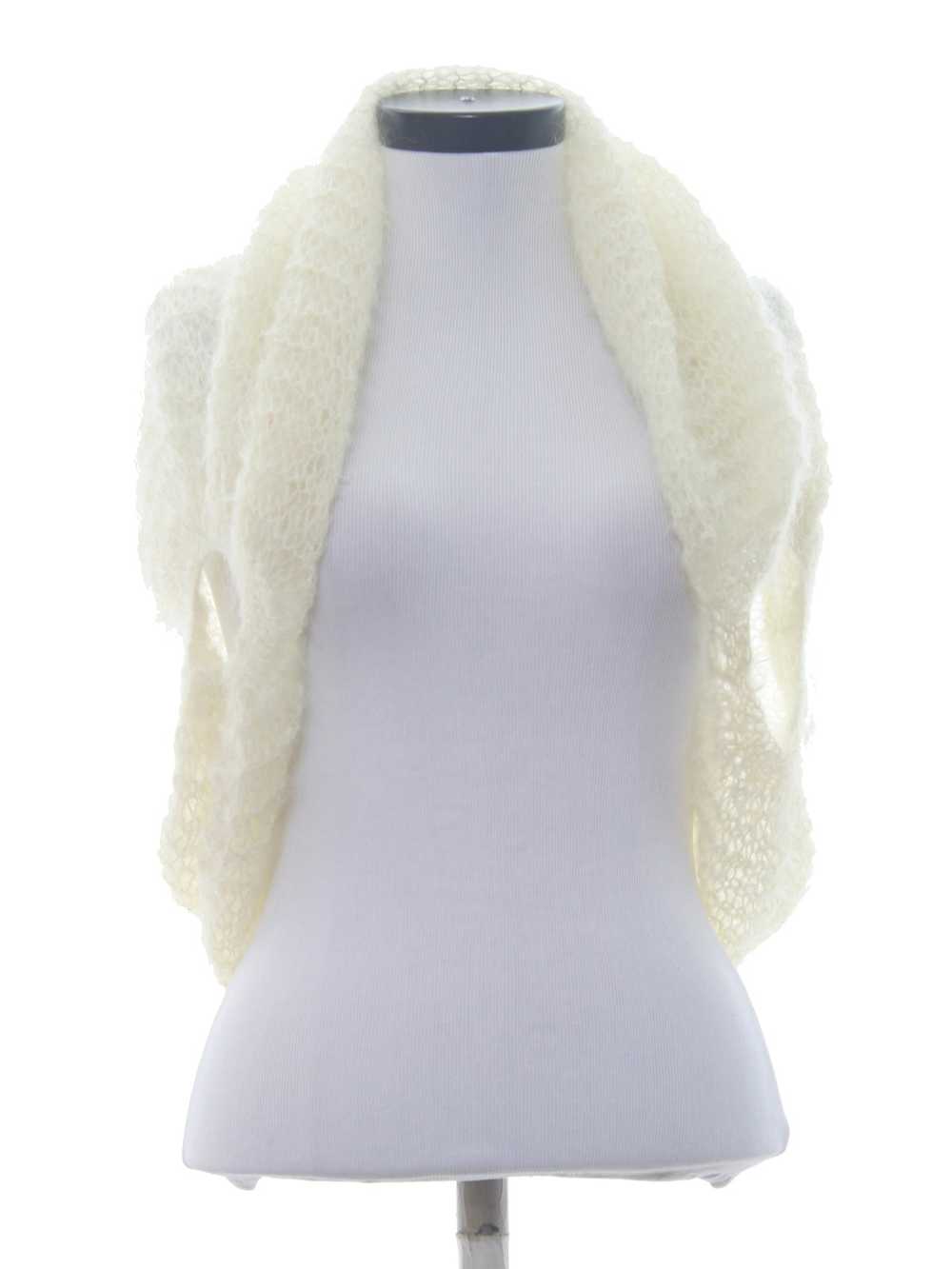 1980's Hand Knit Womens Mohair Shrug Shawl Sweater - image 3