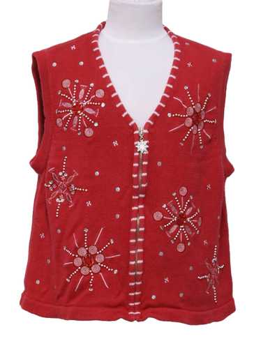 Merry and Bright Petites Womens Ugly Christmas Swe