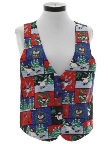 Snowden Womens Ugly Christmas Non-Sweater Vest