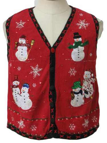 Womens Ugly Christmas Sweater Vest - image 1