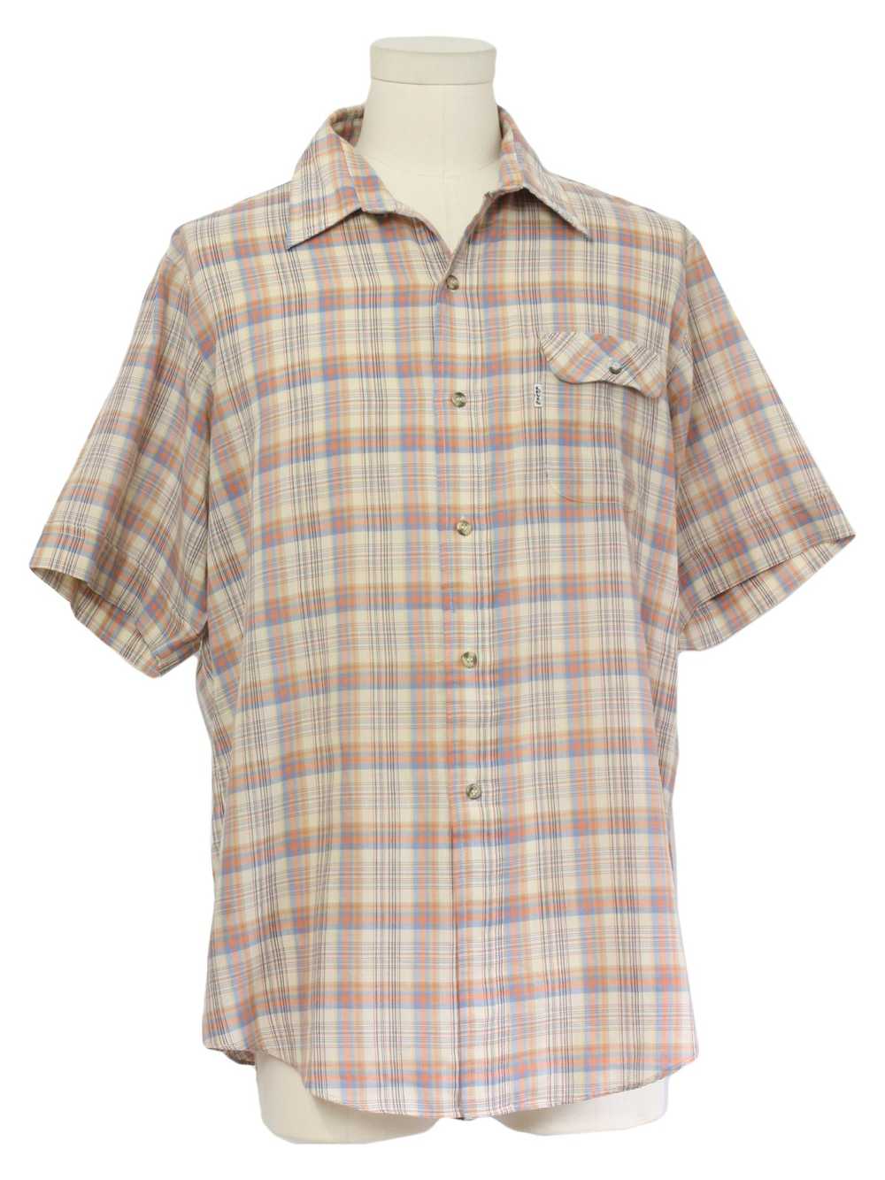 1980's Levis Mens Levis Plaid Shirt - image 1