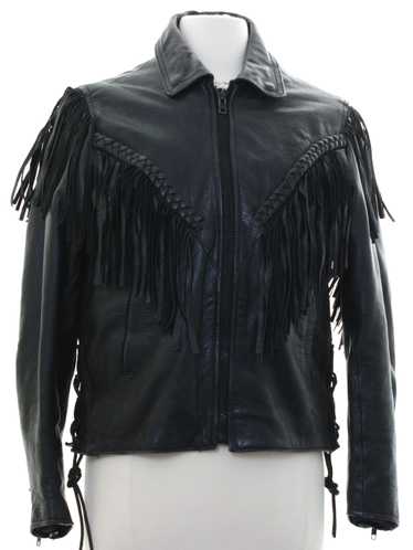 1990's Route 66 Womens Fringed Western Style Moto… - image 1
