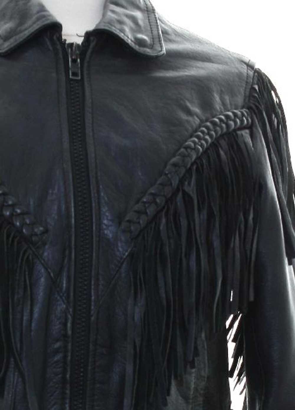 1990's Route 66 Womens Fringed Western Style Moto… - image 2