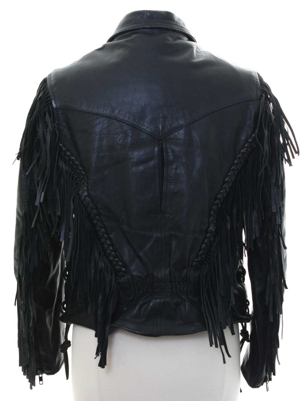 1990's Route 66 Womens Fringed Western Style Moto… - image 3