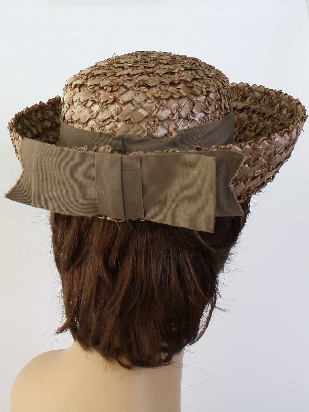 1950's Clover Lane Womens Boater Hat - image 3