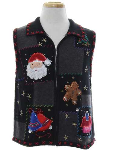 Rebecca Malone Womens Ugly Christmas Sweater Vest