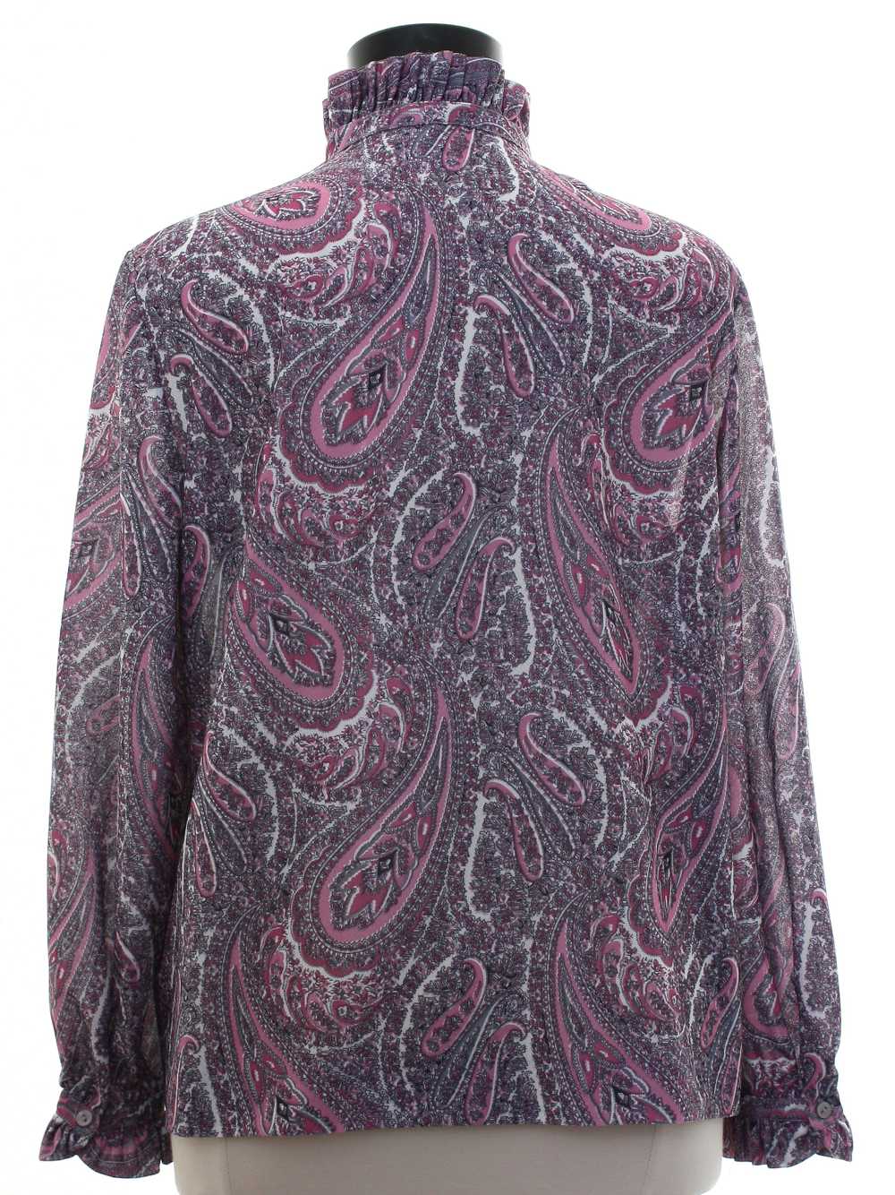 1980's Miss Accent Womens Paisley Secretary Shirt - image 3