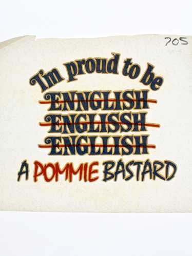 1970's Im proud to be a POMMIE BASTARD iron Iron-… - image 1
