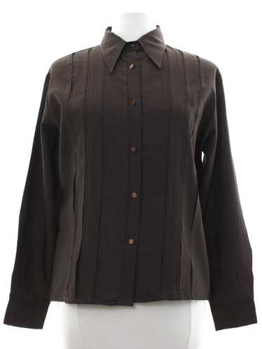 1970's Womens Pleated Secretary Shirt