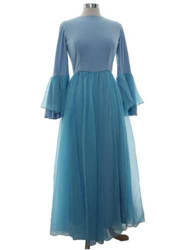 1970's Prom Or Cocktail Maxi Dress