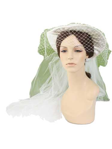 1980's Womens Wedding Hat Veil