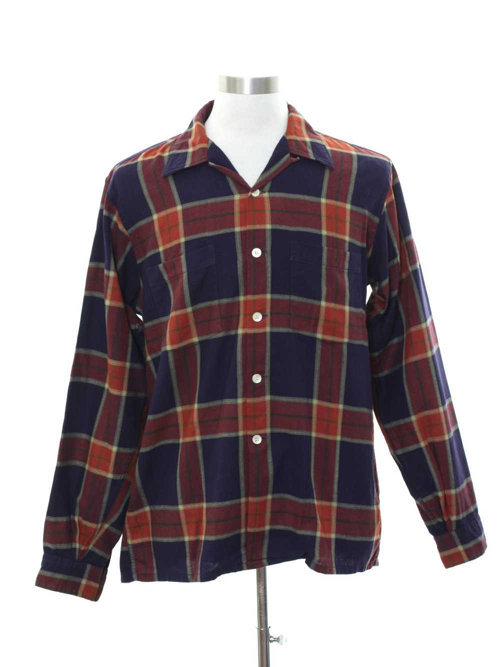 1980's Mansure and Prettyman Mens Flannel Shirt - image 1