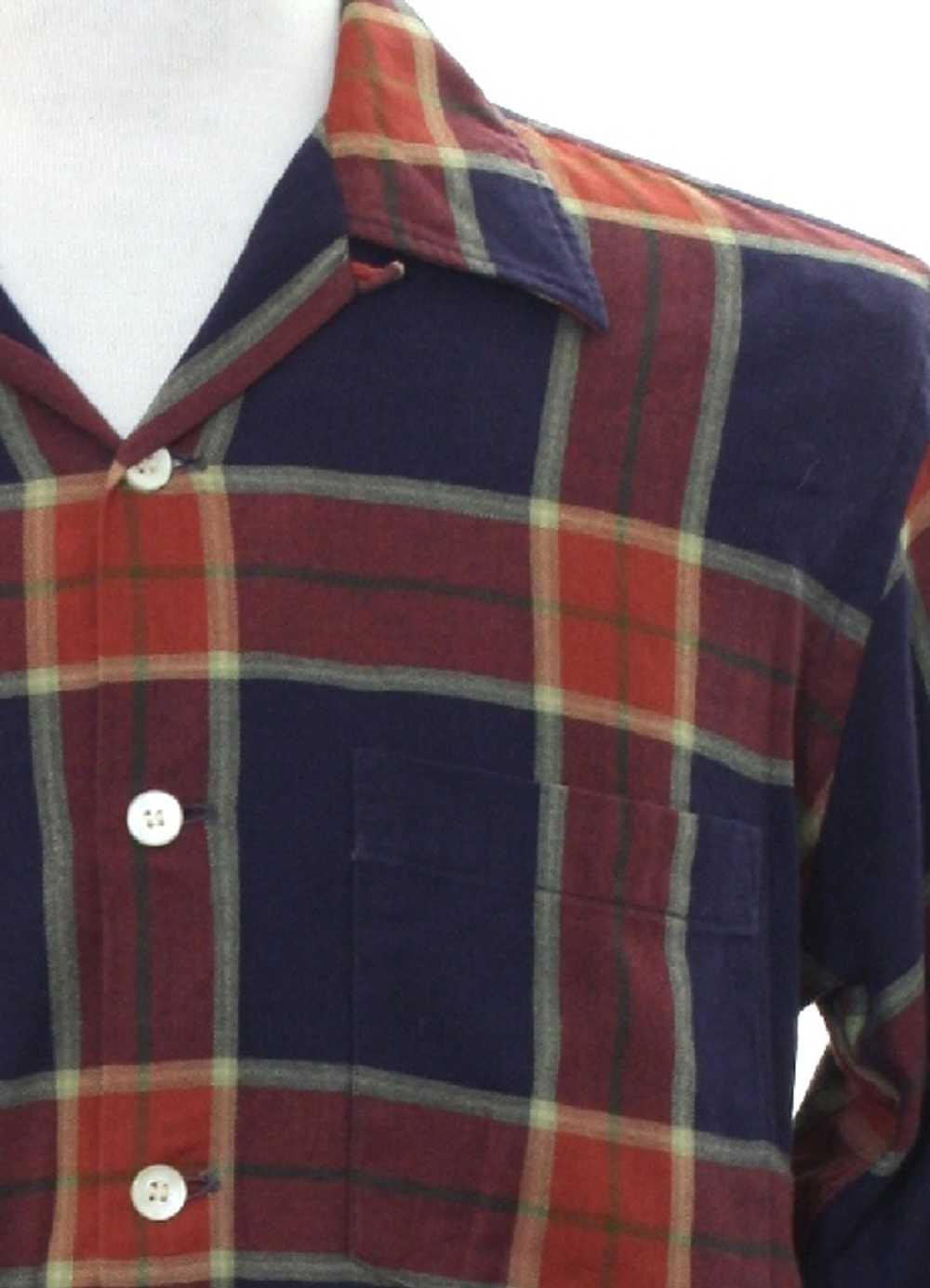 1980's Mansure and Prettyman Mens Flannel Shirt - image 2