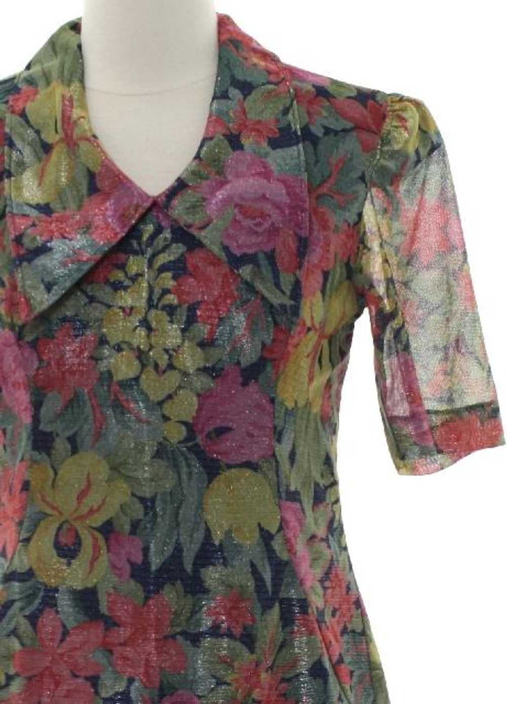 1980's Totally 80s Floral Dress - image 2