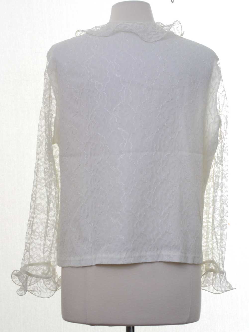 1960's Womens Ruffled Front Secretary Shirt - image 3