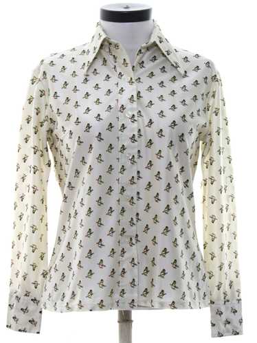 1970's MS Limited Womens Print Disco Shirt