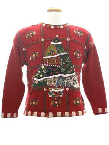 Tiara Petites Womens Ugly Christmas Sweater - image 1