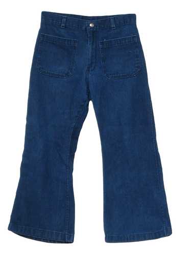 1970's Navdungaree Mens Denim Bellbottom Jeans pa… - image 1