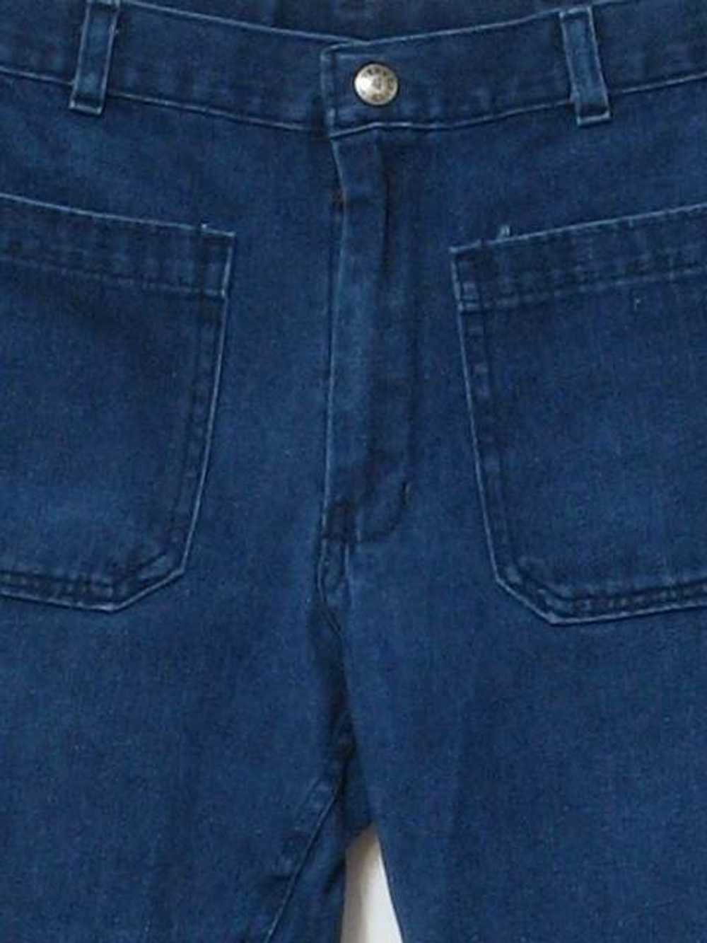 1970's Navdungaree Mens Denim Bellbottom Jeans pa… - image 2