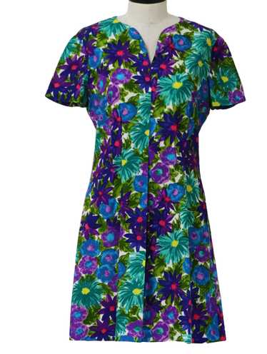 1960's Floral Cotton Dress