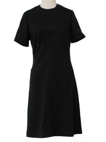 1970's Mr Simon Knit Little Black Dress