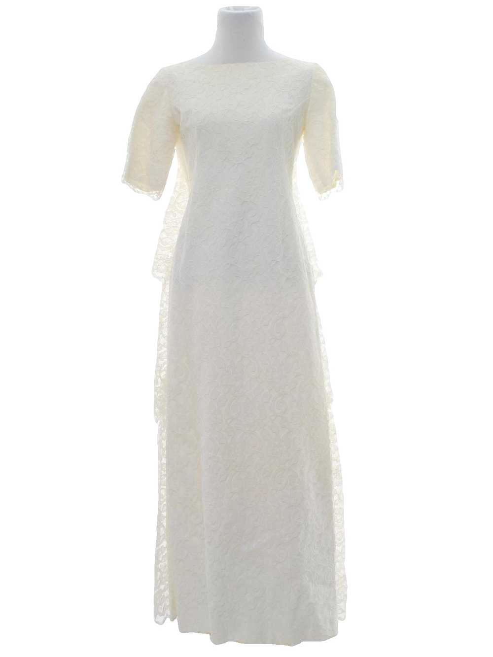 1970's White Wedding Dress - image 1