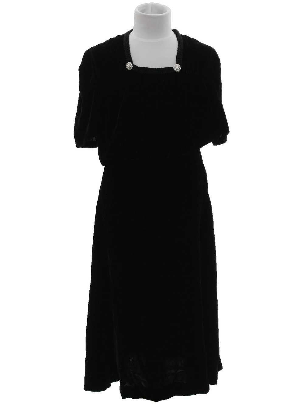 1960's Velvet Cocktail Dress - image 1