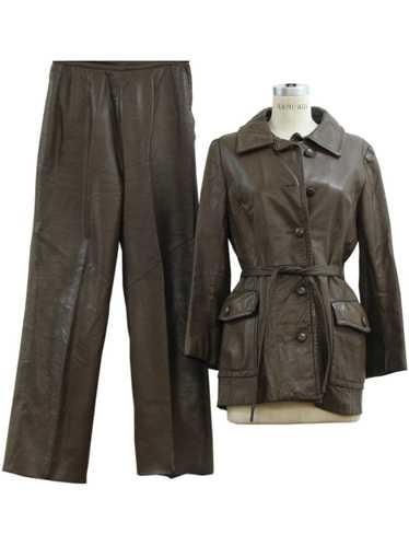1970's Womens Leather Pants set. - image 1