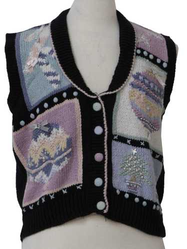 Kathie Lee Womens Ugly Christmas Sweater Vest