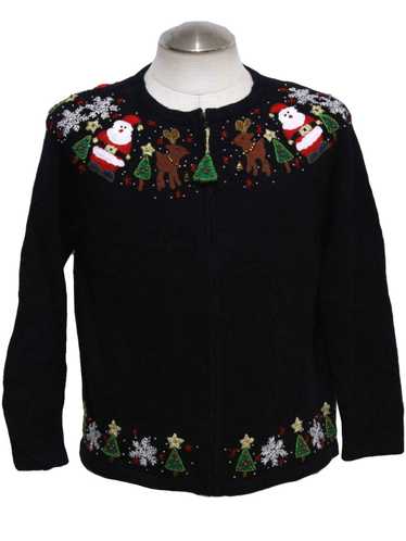 Tiara Petites Womens Ugly Christmas Sweater