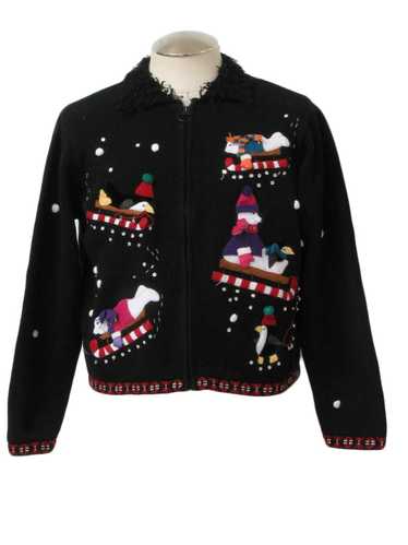 Karen Scott Sport Womens Ugly Christmas Sweater