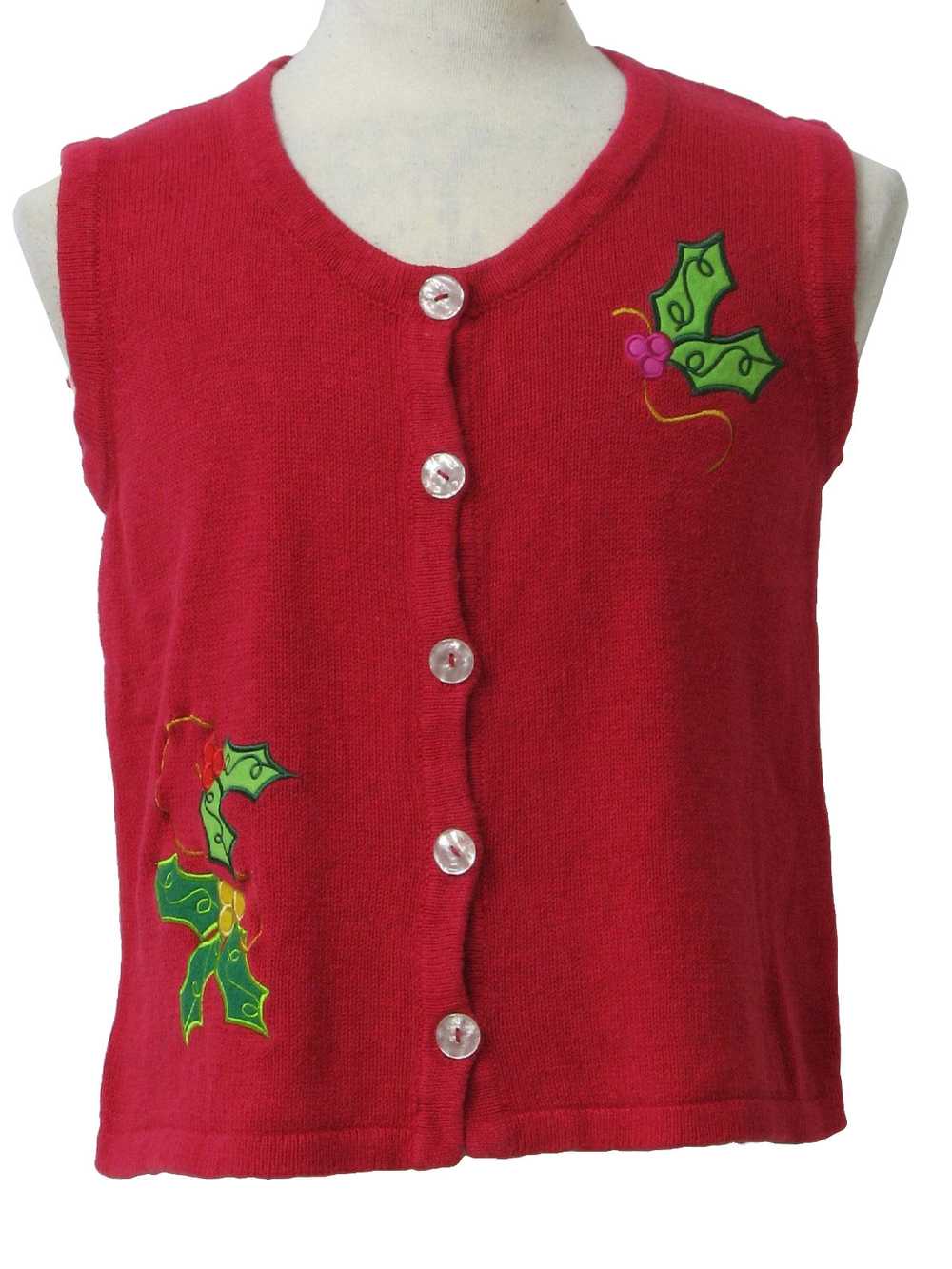 Holiday Faire Womens Ugly Christmas Sweater Vest - image 1