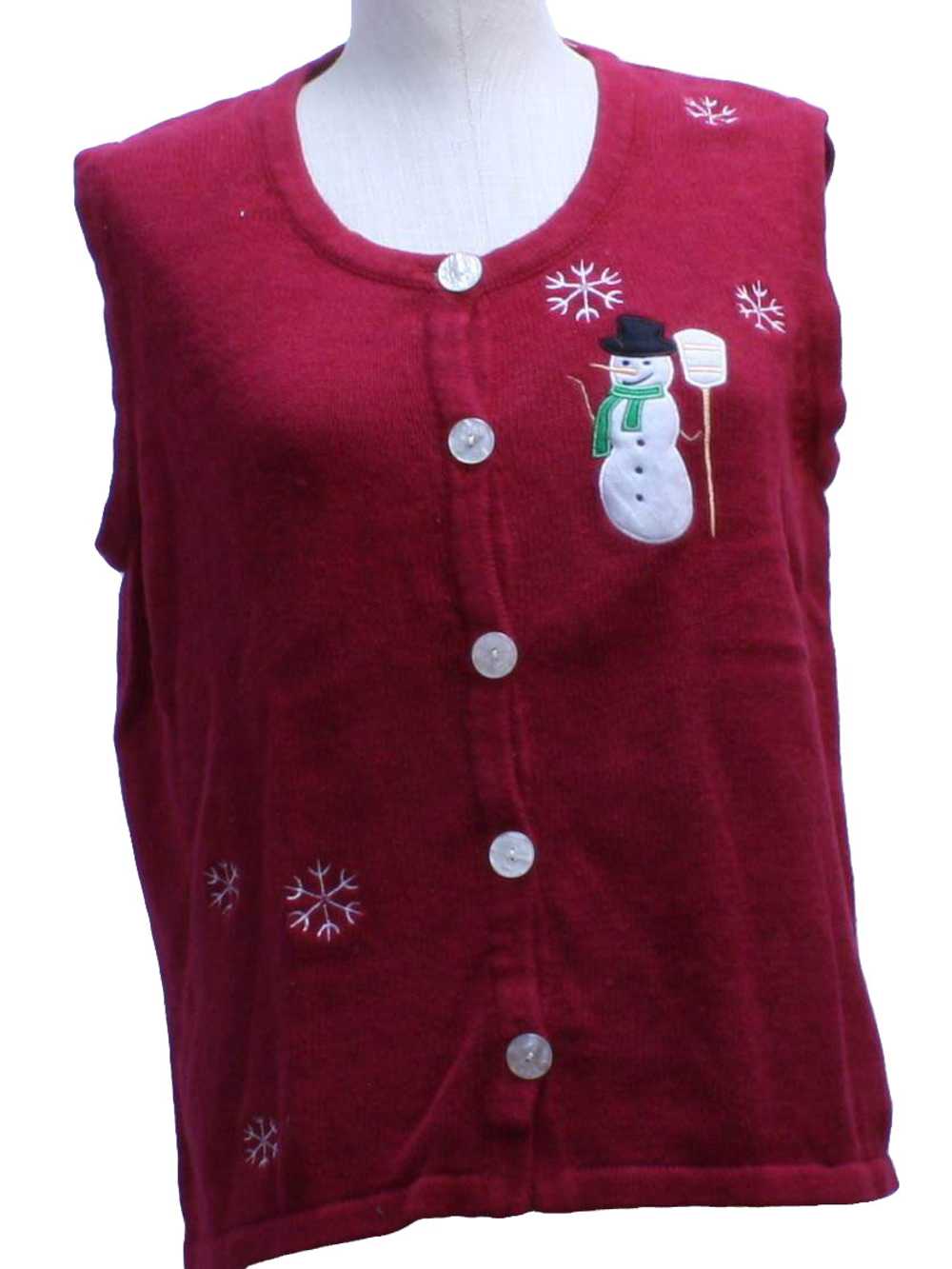 Holiday Faire Womens Ugly Christmas Sweater Vest - image 1