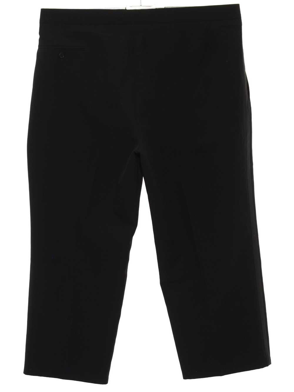 1990's Mens Black Pleated Tuxedo Pants - image 3