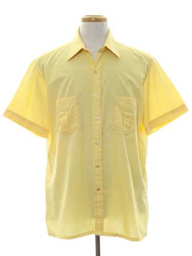 1960's JC Penney Mens Mod Solid Sport Shirt