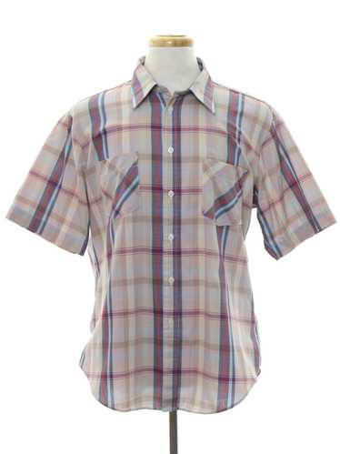 1980's Mervyns Mens Collection Mens Plaid Shirt