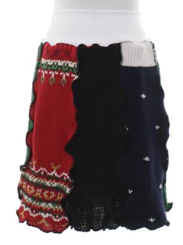 Hand Made Hand Made Ugly Christmas Mini Skirt - image 1