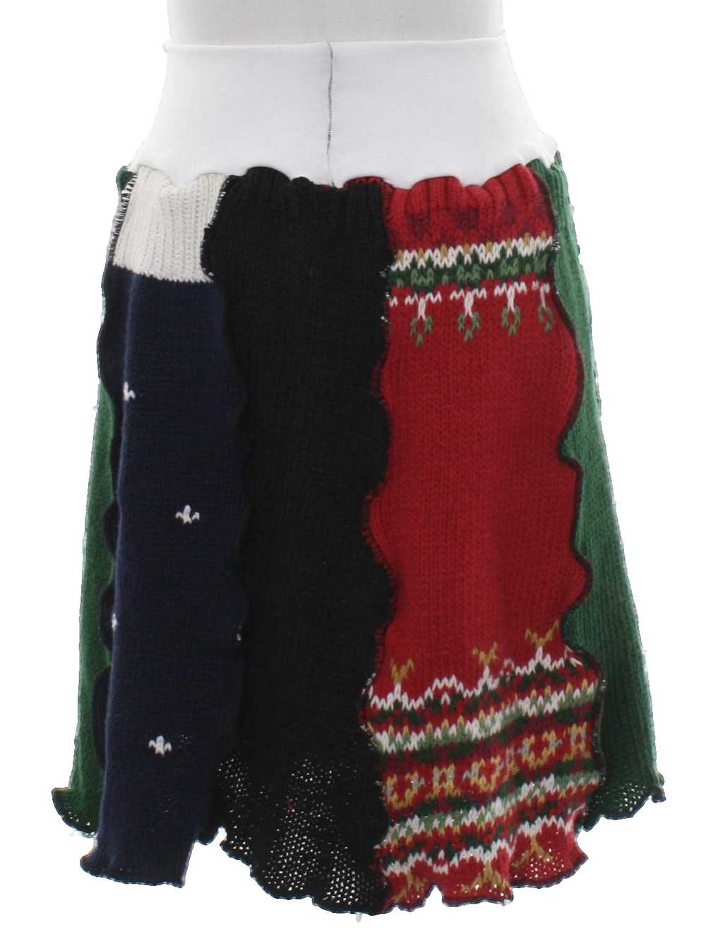 Hand Made Hand Made Ugly Christmas Mini Skirt - image 3