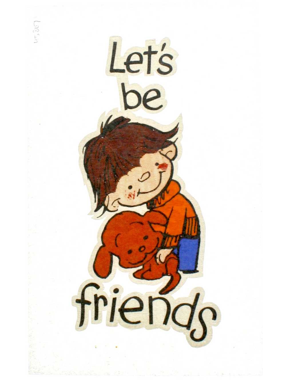 1970's Lets be friends Iron-Ons - Miscellaneous T… - image 1