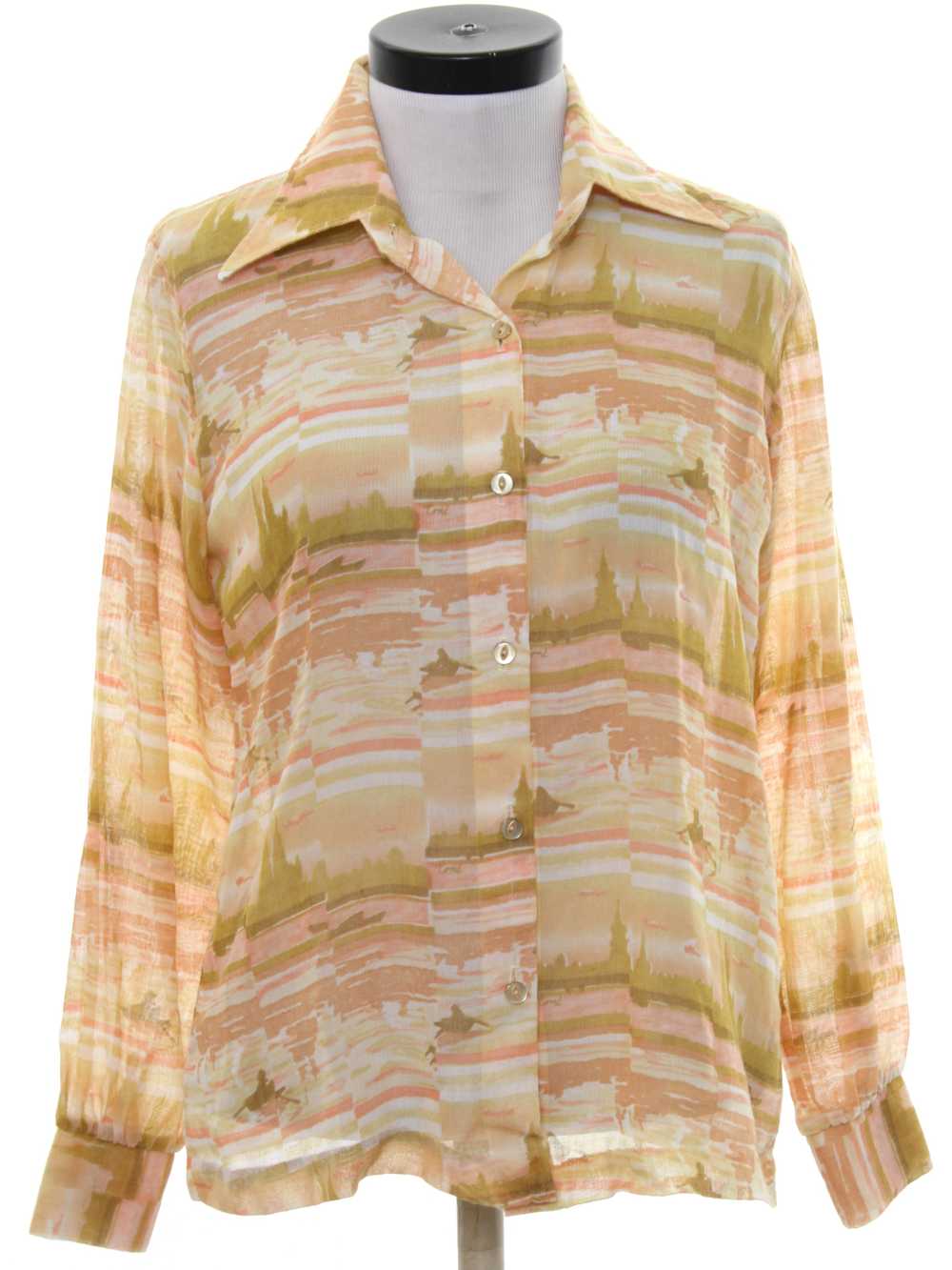 1970's Carol Sue Womens Mod Shirt - image 1