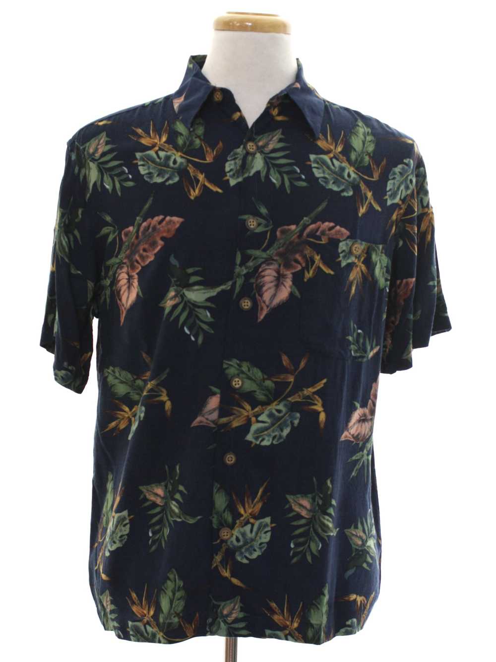 1990's m. e. Sport Mens Hawaiian Print Shirt - image 1