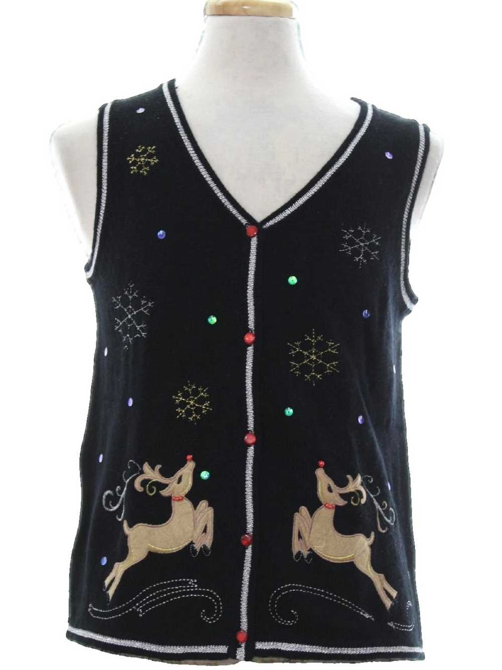 White Stag Unisex Ugly Christmas Sweater Vest - image 1