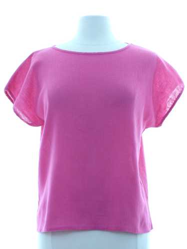 1980's Womens Totally 80s Linen Shirt - image 1