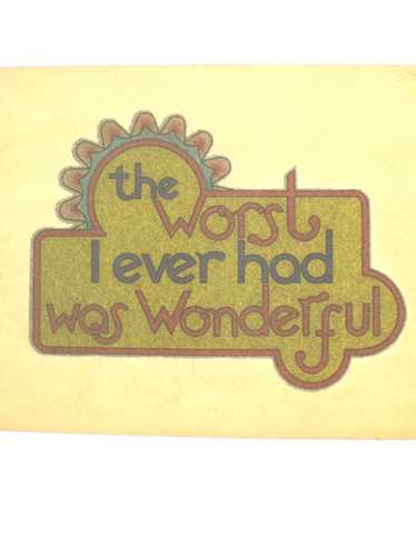 1980's the WORST I ever had was wonderful glittery