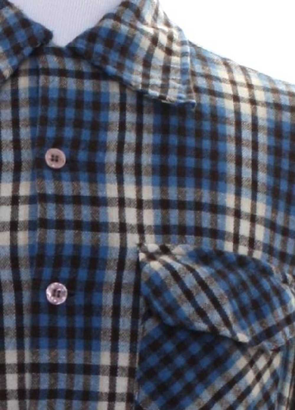 1970's JC Penney Mens Flannel Board Shirt - image 2