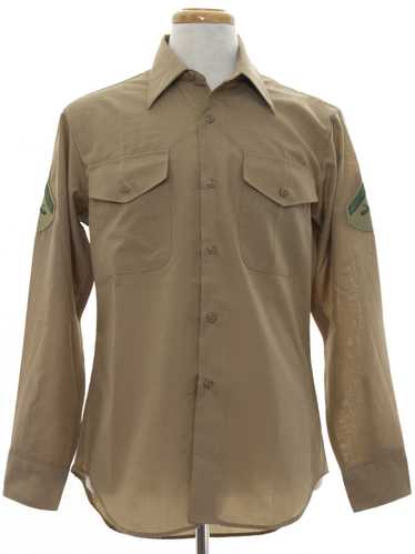 1970's Mens Military US Army Uniform Shirt