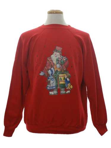 NOS Deadstock Hanes Her Way Vintage Sweatshirt Red Soft 80s 90s Cotton  Acrylic 