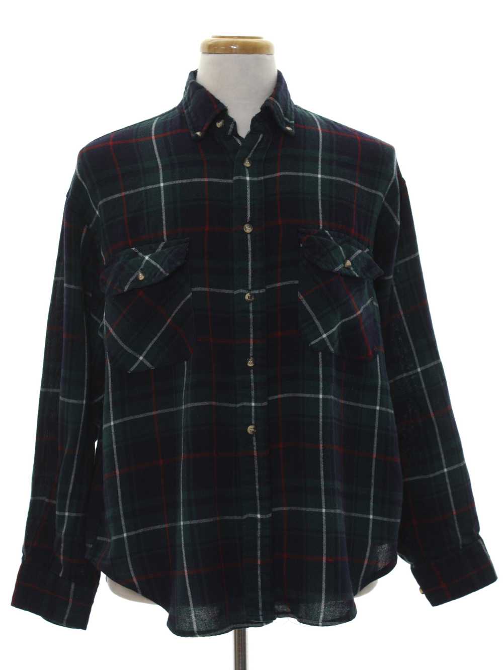 1990's Open Trails Mens Flannel Shirt - Gem