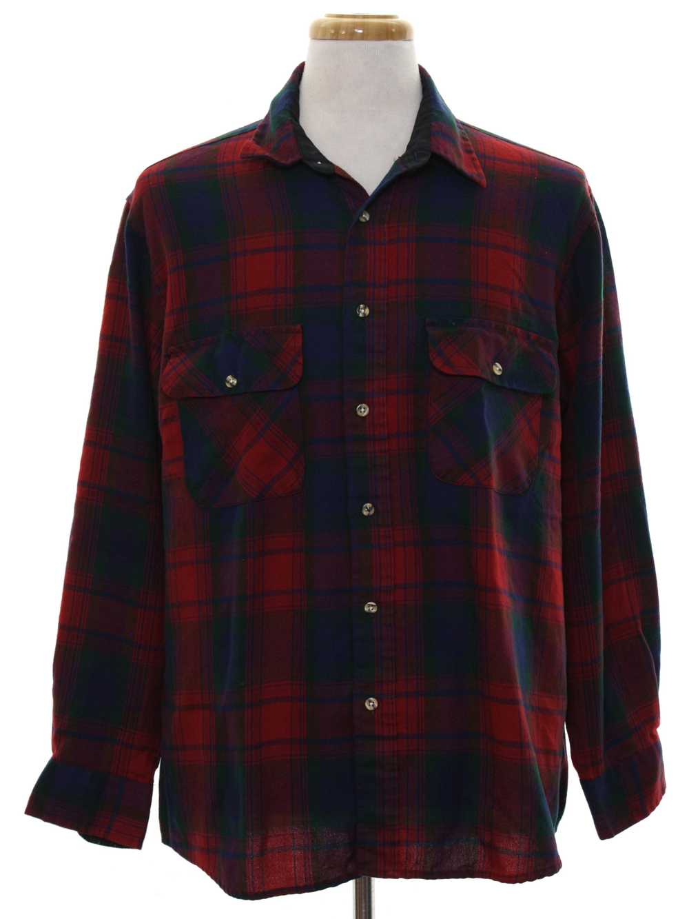 1980's Sears Mens Store Mens Flannel Shirt - image 1